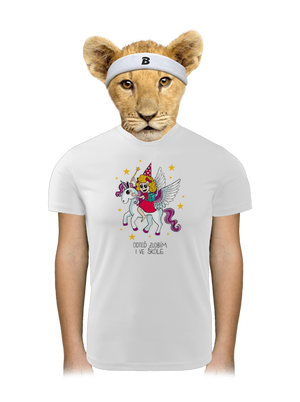 Holka ve škole dětské sportovní tričko White