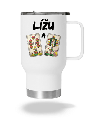 Kule a žaludy termohrnek White