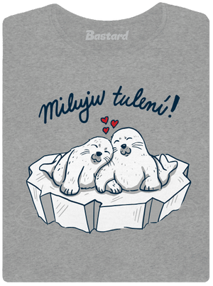 Miluju tulení dámské tričko Dark Gray Melange