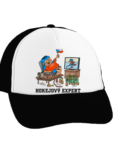 Hokejový expert kšiltovka truckerka Black cap