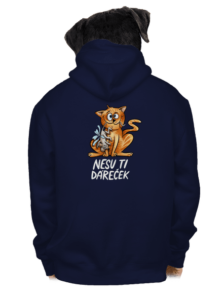 Nesu ti dáreček  pánská mikina na zip Navy