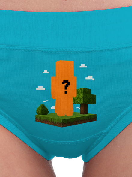 Minecraft z vlastní fotky dámské kalhotky Turquoise