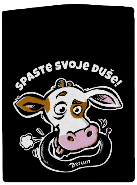 Spaste svoje duše pánská mikina na zip Black