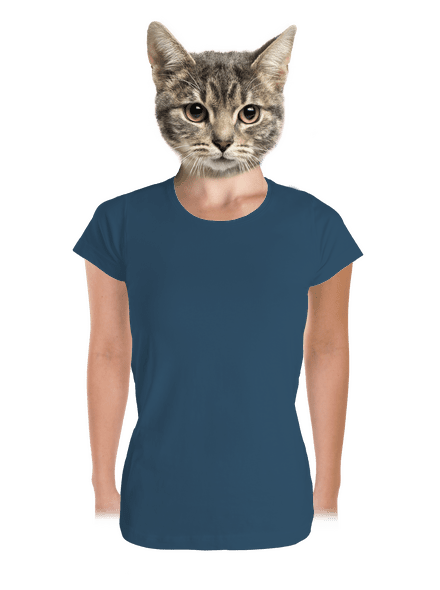 Bez potisku dámské tričko premium Petrol Blue