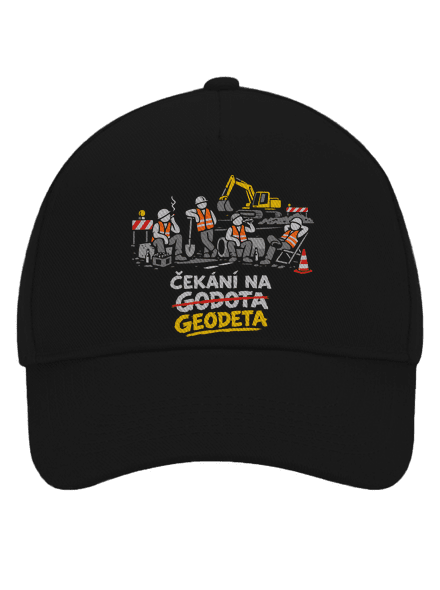Čekání na geodeta kšiltovka baseballka Black