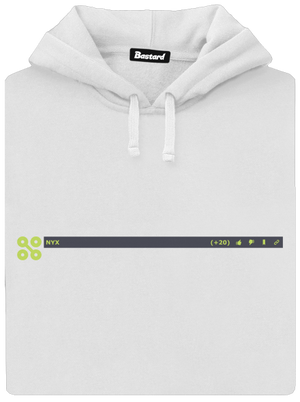 NYX lišta dámská mikina klokanka White