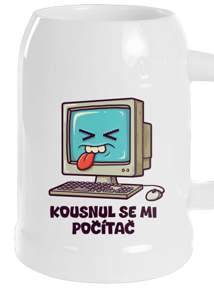 Kousnul se mi počítač půllitr White