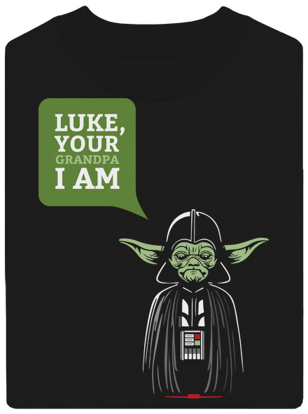 Mr. Yoda: Your grandpa I am unisex mikina bez kapuce Black