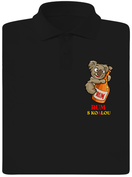 Rum s koalou pánská polokošile Black