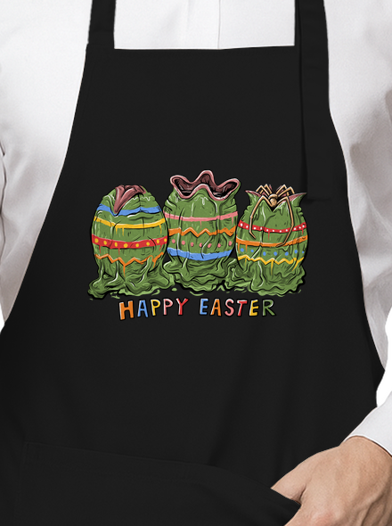 Happy Easter zástěra Black