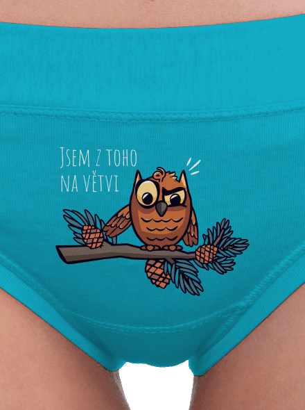 Jsem na větvi dámské kalhotky Turquoise