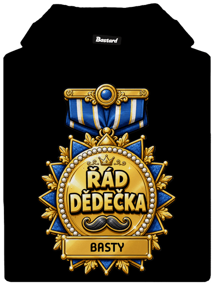 Řád dědečka pánská mikina klokanka Black