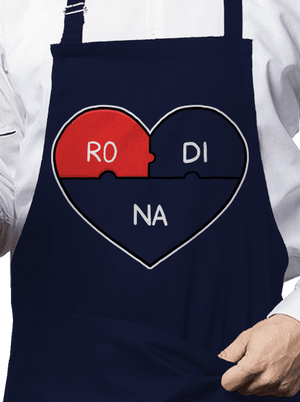 Rodinné puzzle zástěra Navy