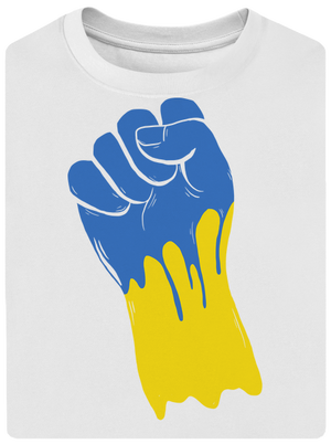 Ukrajina - Ruka unisex tričko oversized White