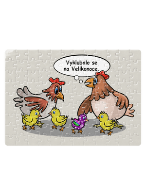 Velikonoční kuře puzzle White