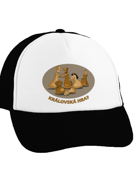 Královská hra kšiltovka truckerka Black cap