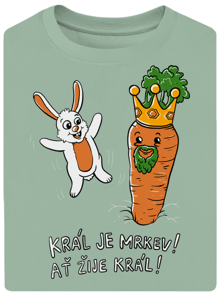 Král je mrkev, ať žije král unisex tričko oversized Sage