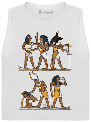 Egyptská párty dámské tílko volné White