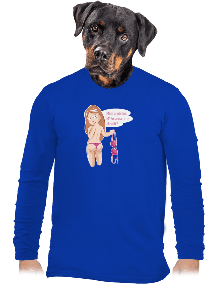 Můžu se obrátit? pánské dlouhý rukáv Royal Blue