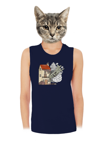 V komoře je MiG dámské tílko volné Navy