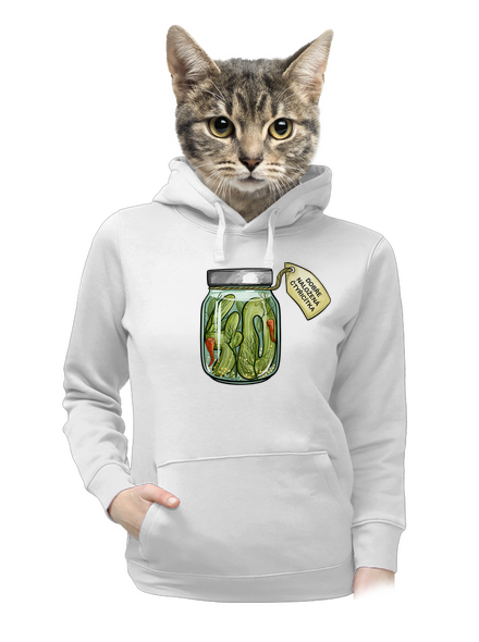 Dobře naložená dámská mikina klokanka White