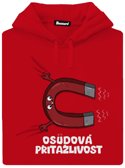 Osudová přitažlivost pánská mikina klokanka Red