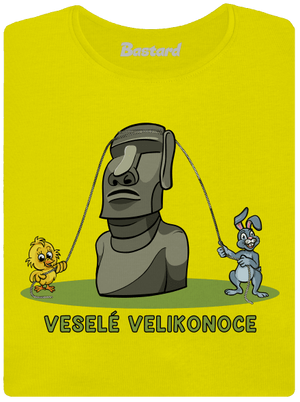 Velikonoční Moai dámské tričko premium Lemon