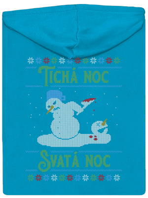 Vánoční koleda dámská mikina na zip Blue Atol