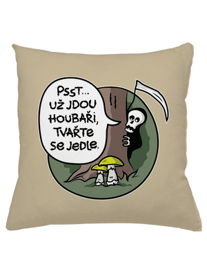Muchomůrky zelené polštář Beige