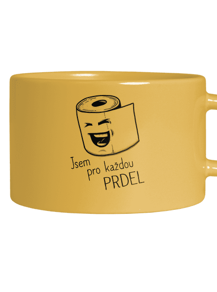 Prdel hrnek makronka Yellow Macaron