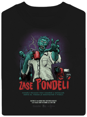 B13: Zase pondělí unisex mikina bez kapuce Black