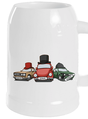 Tři veteráni půllitr White