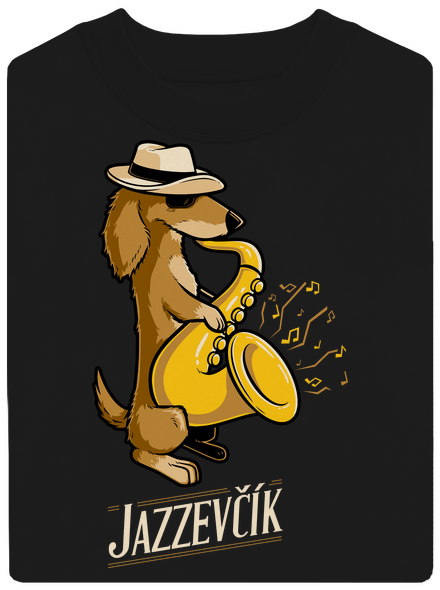 Jazzevčík unisex mikina bez kapuce Black