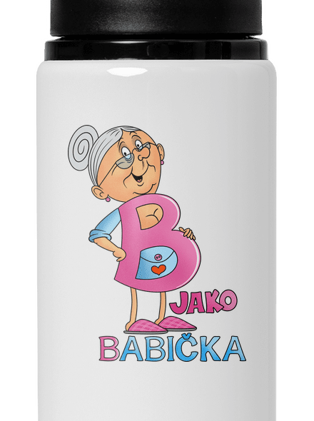 B jako babička lahev na vodu White