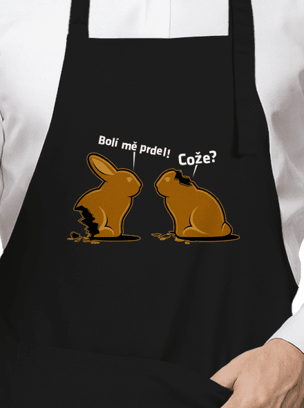 Bolí mě prdel zástěra Black