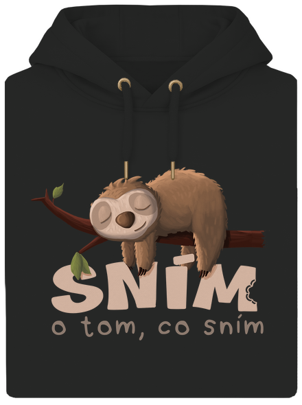 Sním o tom, co sním unisex mikina premium Dark Black