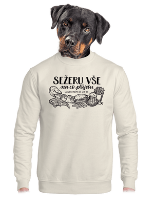 unisex mikina bez kapuce