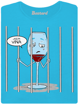 Jsem vinen dámské tričko s lemem Blue Atol