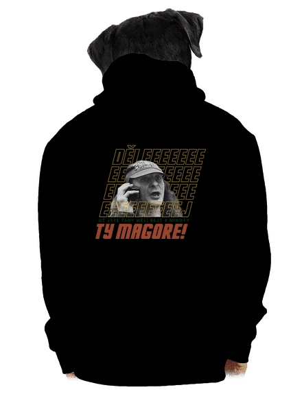 B18: Jiří Kára pánská mikina na zip Black