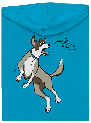 Létající talíř dámská mikina na zip Blue Atol