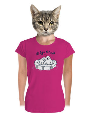 Miluju tulení dámské tričko premium Magenta