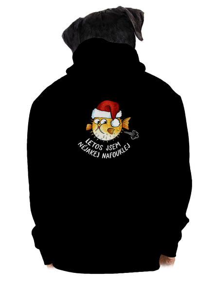 Jsem nafouklej pánská mikina na zip Black