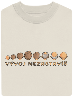 Vývoj nezastavíš unisex mikina bez kapuce Off White