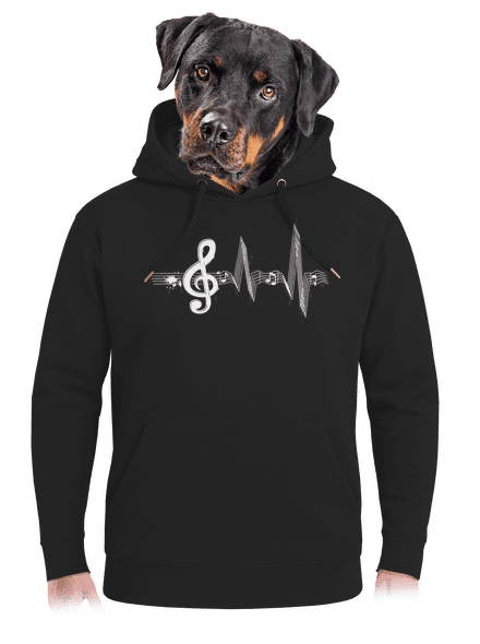 Žiju muzikou unisex mikina premium Dark Black