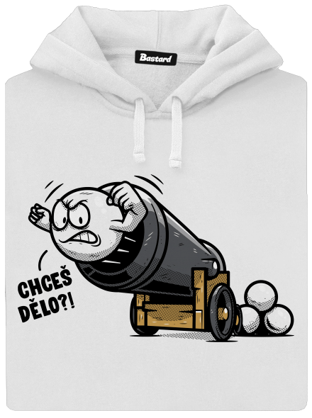 Chceš dělo? dámská mikina klokanka White