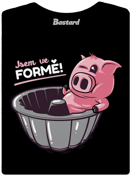 Ve formě dámské tričko s lemem Black