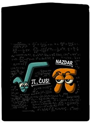 Pí, čus! pánská mikina na zip Black