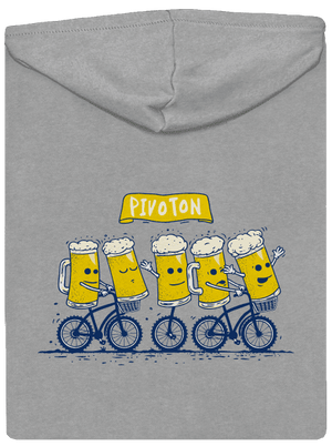 Pivoton pánská mikina na zip Light Melange