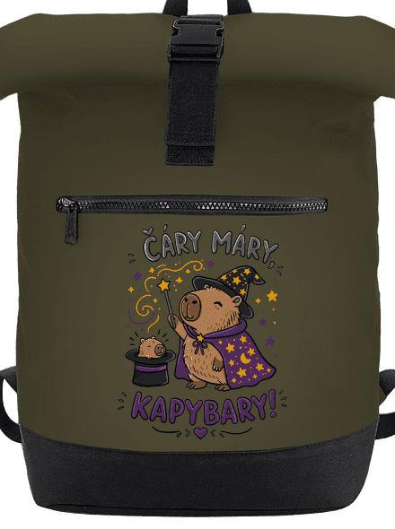 Čáry máry kapybary batoh Military Green