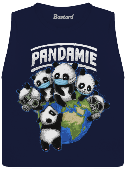 Pandamie dámské tílko volné Navy